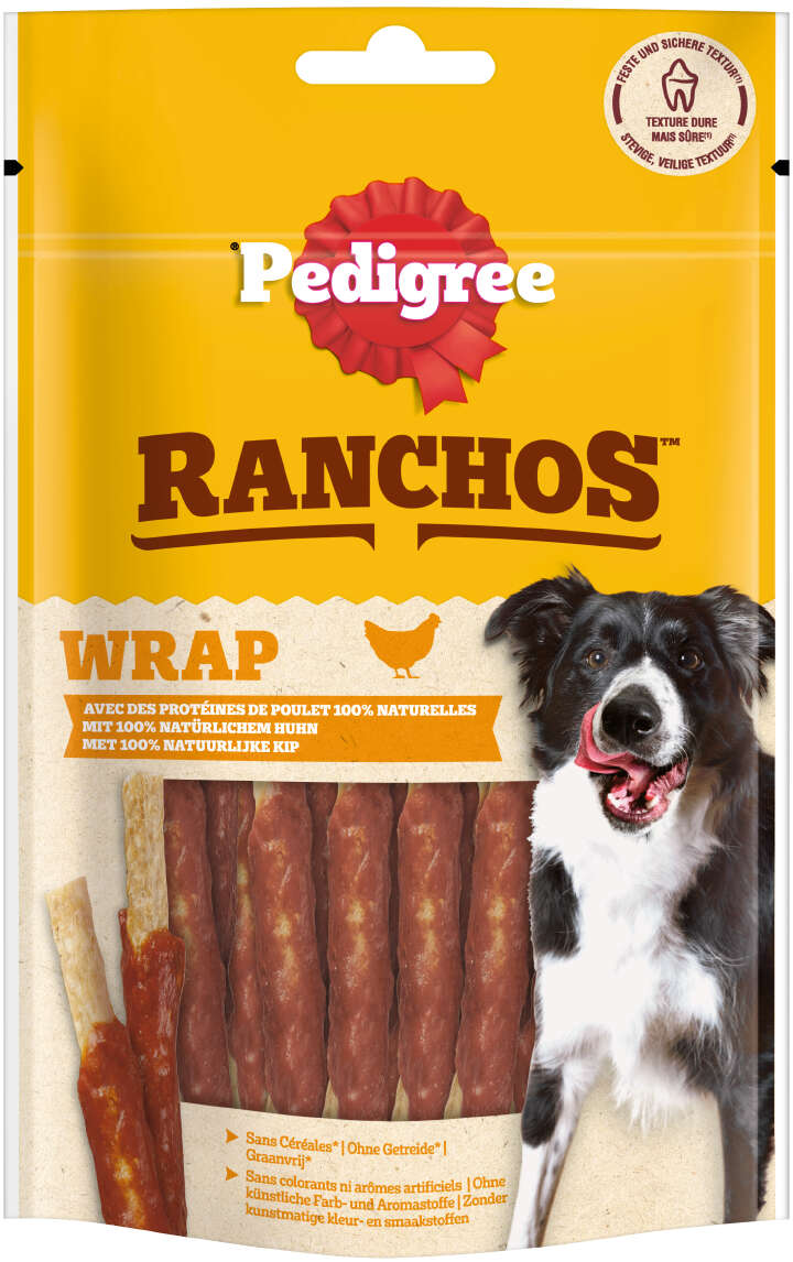 Pedigree Hundeleckerli Ranchos Wrap mit Huhn